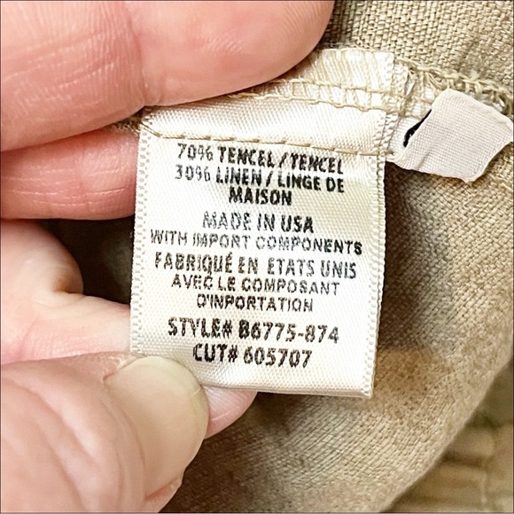 Bella Dahl Utility Romper Large‎ Soft Army sleeveless linen pockets drawstring - Picture 9 of 16